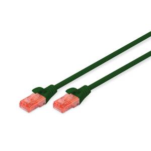 Patch cord UTP kat. 6 1m zielony Digitus DK-1612-010/G