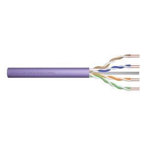 Kabel instalacyjny kat.6 U/UTP AWG 23/1 LSOH 305m fioletowy Digitus DK-1614-VH-305