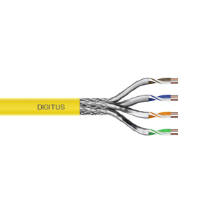 Kabel instalacyjny kat.7A S/FTP Dca AWG 22/1 LSOH 1000m żółty Digitus DK-1743-A-VH-10 Kabel instalacyjny kat.7A S/FTP Dca AWG 22/1 LSOH 1000m żółty Digitus DK-1743-A-VH-10