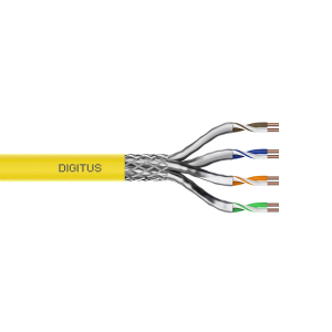 Kabel instalacyjny kat.7A S/FTP Dca AWG 22/1 LSOH 500m żółty Digitus DK-1743-A-VH-5 Kabel instalacyjny kat.7A S/FTP Dca AWG 22/1 LSOH 500m żółty Digitus DK-1743-A-VH-5