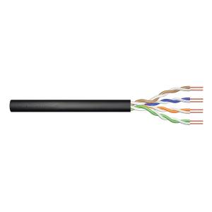 Kabel instalacyjny kat.5e U/UTP AWG 24/1 PE 500m czarny zewnętrzny żelowany Digitus DK-TP512-5