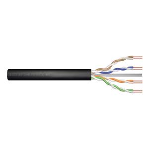 Kabel instalacyjny kat.6 U/UTP AWG 23/1 PE 305m czarny zewnętrzny żelowany Digitus DK-TP612