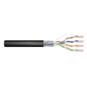 Kabel instalacyjny kat.6 F/UTP AWG 23/1 PE 305m czarny zewnętrzny żelowany Digitus DK-TP622
