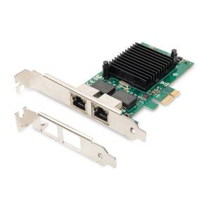 Karta PCI Express sieciowa 1Gbps 2-portowa Digitus DN-10132