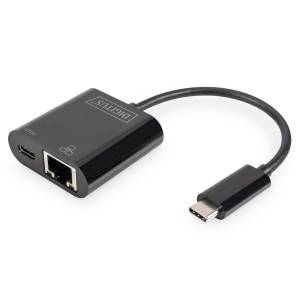 Karta sieciowa USB C -> RJ45 1Gbps PD 60W Digitus DN-3027