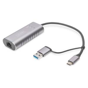 Karta sieciowa USB A / USB C 2.5Gbps Digitus DN-3028