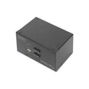 Przełącznik KVM HDMI 4K 2-portowy Digitus DS-12860 podwójny wyświetacz