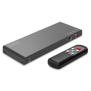 Przełącznik HDMI x4 8K/60Hz HDR 48 Gbps HDCP 2.3 Toslink / Stereo EDID Digitus DS-55335