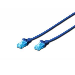 Patch cord UTP kat. 5e 10m niebieski Digitus DK-1512-100/B