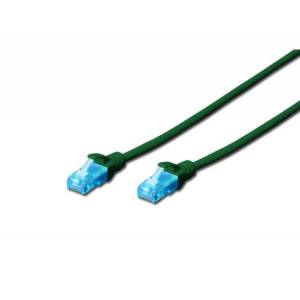 Patch cord UTP kat. 5e 0,5m zielony Digitus DK-1512-005/G