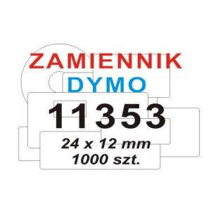 Etykieta Dymo 11353 24 x 12 mm biała podwójna uniwersalna zamiennik