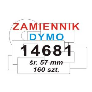 Etykieta Dymo 14681 CD/DVD średnica 57 mm biała zamiennik