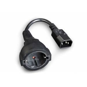 Adapter zasilania do UPS C14 -> gniazdo typ F niemieckie Schuko Gembird