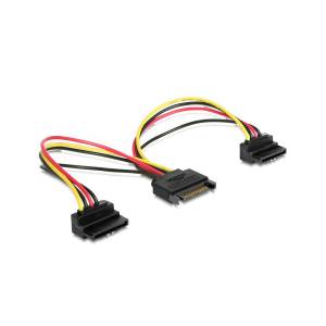 Adapter zasilania Serial ATA SATA - rozdzielacz x2 kątowy Gembird CC-SATAM2F-02