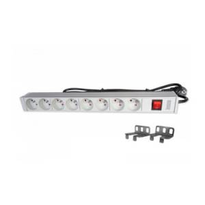 Listwa zasilająca 19" 8-gniazd wyłącznik 2m A-19-STRIP-2-IMP