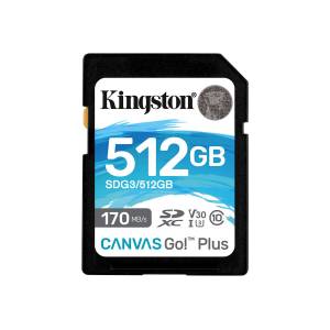 Karta pamięci Kingston Canvas Go+ SD 170/90MB/s SDG3/512GB