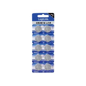 Bateria guzikowa CR2016 Ultra Power lithium 3V LogiLink CR2016B10 10 szt.