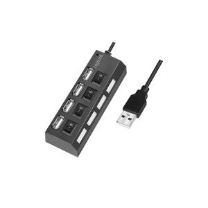 Hub USB2 x4 aktywny LogiLink UA0128 z wyłącznikami portów