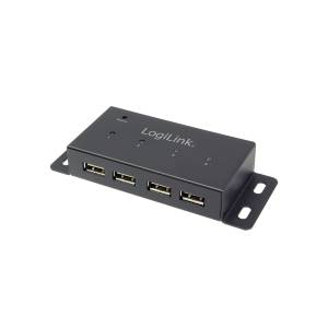 Hub USB2 x4 aktywny LogiLink UA0141A metal