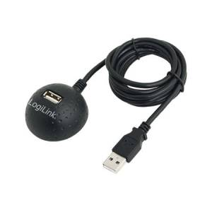 Kabel USB 2.0 przedłużacz 1,5m LogiLink CU0013B z magnesem