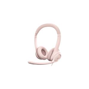 Słuchawki z mikrofonem USB Logitech H390 USB różowe 981-001281
