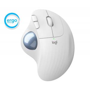 Manipulator bezprzewodowy Logitech Trackball Ergo M575 biały