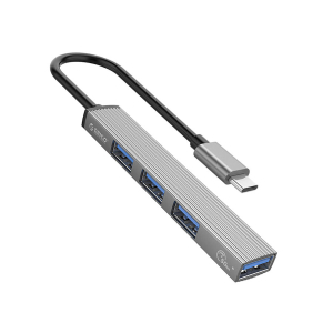Hub USB-C -> USB 3.0 x1 + USB 2.0 x3 Orico AH-13-GY-EP-HW