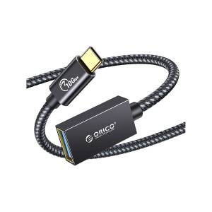 Kabel USB C - USB A żeński 10Gbps PD 60W Orico CAF31-10-BK-BP
