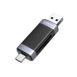 Czytnik kart SD/microSD USB-A/USB-C 2.0 Orico CD2D-AC2-BK-EP
