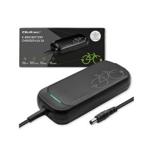 Ładowarka do roweru skutera elektrycznego 36V 42V 2A wtyk 5.5*2.5 wodoodporna szybka Qoltec 50333