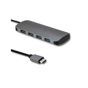 Hub USB-C -> USB 3.0 x4 Qoltec 50379