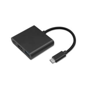 Adapter USB-C -> HDMI 4K + USB 3.0 A + USB-C 3.1 PD 100W Qoltec 50430 czarny