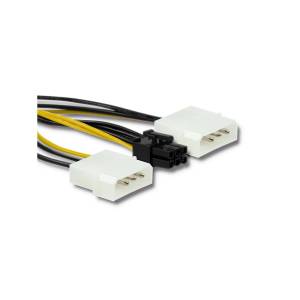 Adapter zasilania molex żeński x2 - PCI-E 6-pin męski 0,15m Qoltec 50431