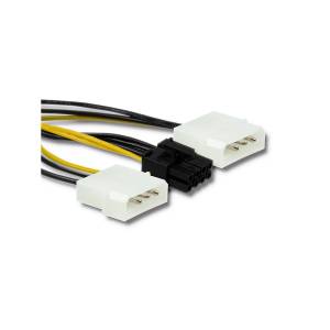Adapter zasilania molex żeński x2 - PCI-E 8-pin męski 0,15m Qoltec 50433
