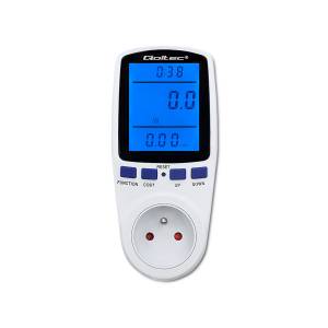 Licznik zużycia energii watomierz 3680W / 16A / LCD Qoltec 50626