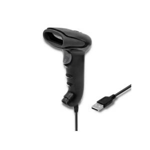 Czytnik kodów kreskowych 1D Qoltec 50866 USB czarny