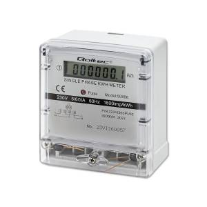 Licznik zużycia energii jednofazowy 230V LCD Qoltec 50888