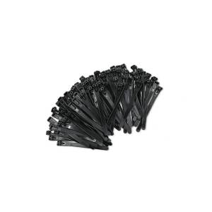 Opaski zaciskowe wielorazowe 100szt 7.2*150mm Nylon66 UV czarne Qoltec 52225