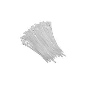 Opaski zaciskowe wielorazowe 100szt 4.8*200mm Nylon66 UV białe Qoltec 52240