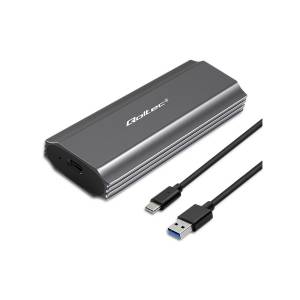 Obudowa SSD M.2 NVMe/SATA USB C 10Gbps Qoltec 52271