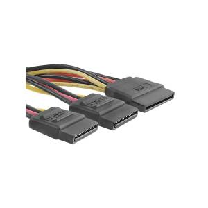 Adapter zasilania Serial ATA SATA żeński - rozdzielacz x2 żeński 0,5m Qoltec 52314