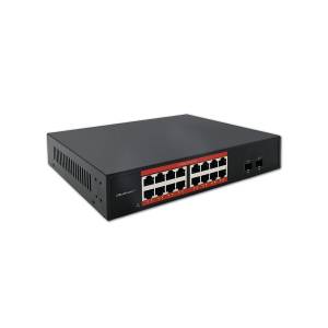 Switch x16 10/100/1000Mbps x2 SFP Qoltec 52364