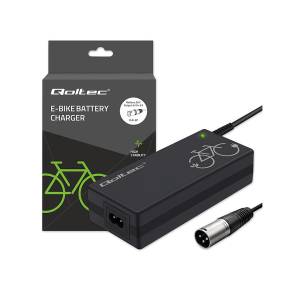 Ładowarka do roweru elektrycznego 36V 42V 2A wtyk 3P XLR-18mm Qoltec 52615