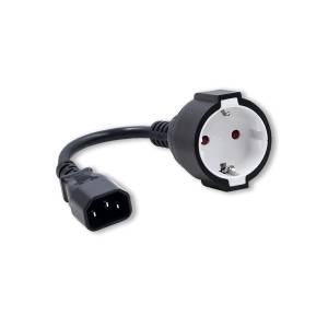 Adapter zasilania do UPS C14 -> gniazdo typ F niemieckie Schuko Qoltec 53906