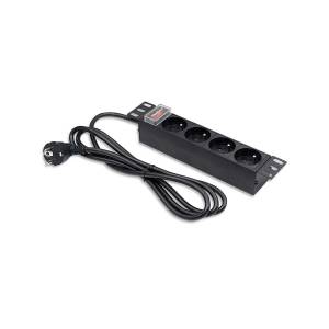 Listwa zasilająca 10" 1U 4-gniazda francuskie wyłącznik 1,8m Qoltec 54602