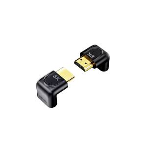 Adapter kątowy HDMI M -> HDMI Ż 8K Unitek A1046ABK03