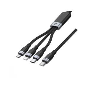 Kabel USB C 3w1 micro/Lightning/USB C  1,5m Unitek C14101BK-1.5M