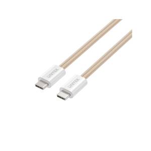 Kabel USB-C -> USB-C PD 100W 1,0m zwijany magnetycznie Unitek C14141ACL01-1M beżowy