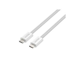 Kabel USB-C -> USB-C 100W 1,0m zwijany magnetycznie Unitek C14141AWH01-1M biały