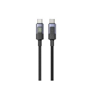 Kabel USB-C - USB-C PD 60W 480Mbps z wyświetlaczem 1,0m Unitek C14158ABK01-1M